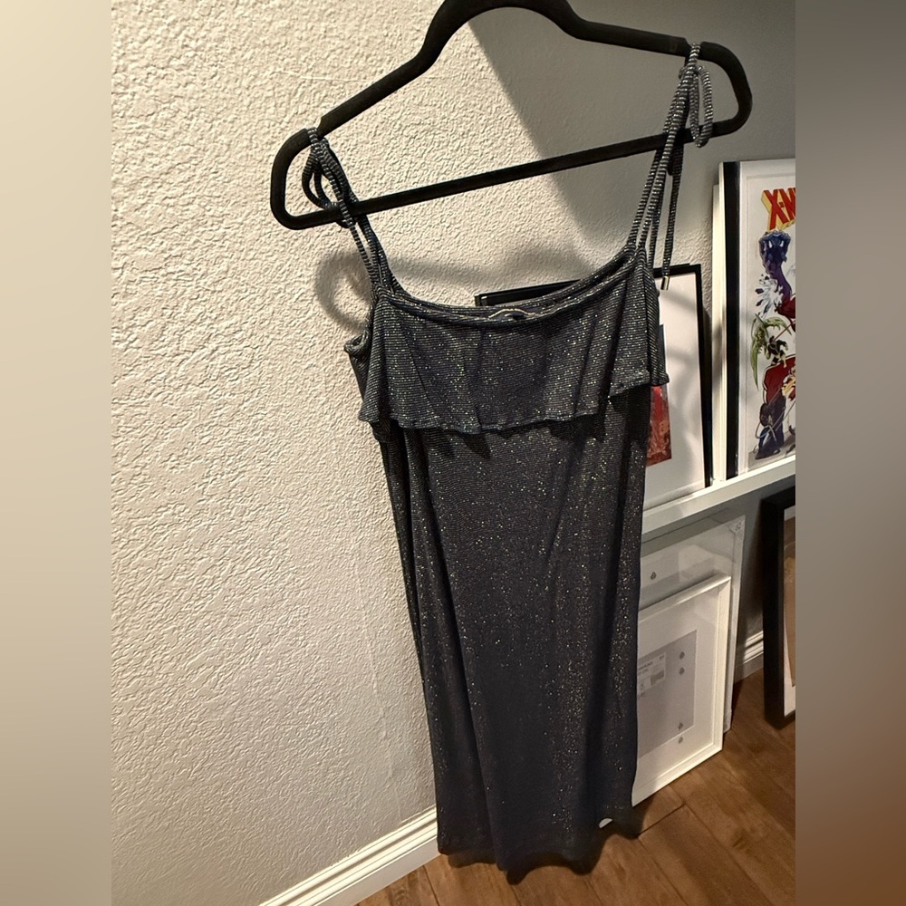 Vanessa Seward Sparkling navy/gold Sleeveless Dress